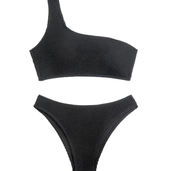 Damen Einseitiger Bikini mit strukturiertem Obermaterial Echo Archiv