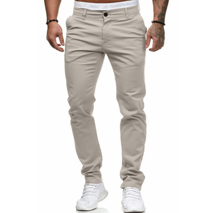 Herren Slim-Fit Chinohosen mit elastischem Bund und praktischen Taschen Echoarchiv