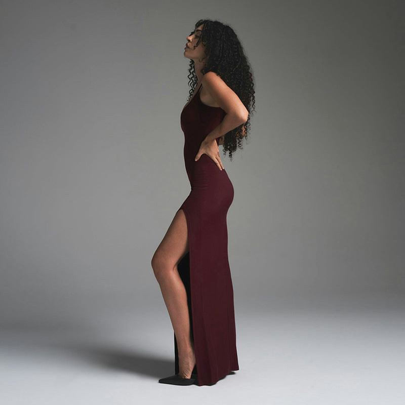 Damen Figurbetontes Maxikleid mit hohem Schlitz Echo Archiv