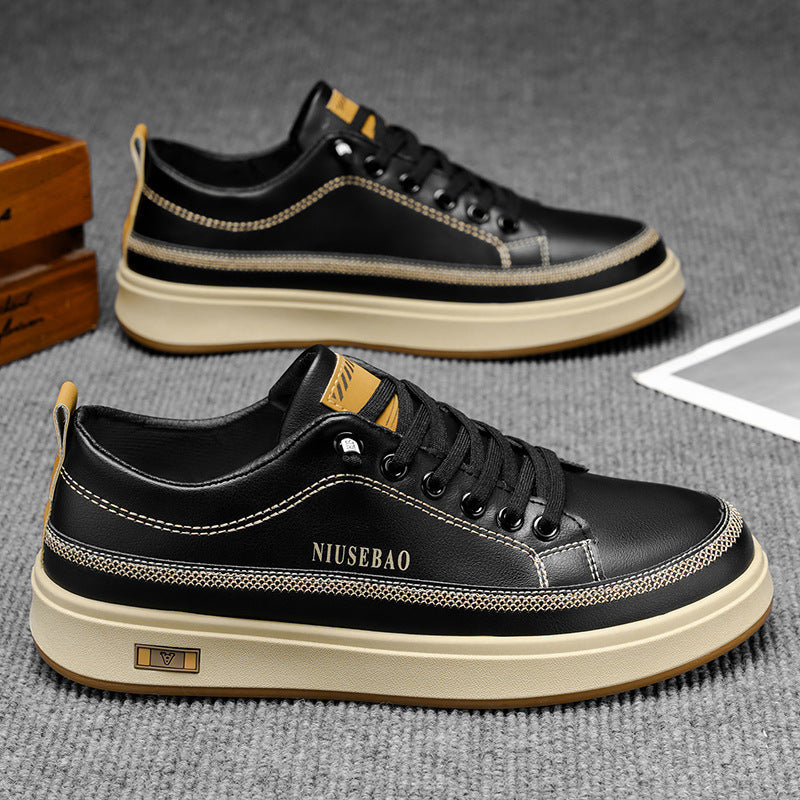 Damen Modische Ledersneakers mit bequemer Dämpfung und rutschfester Sohle Echo Archiv