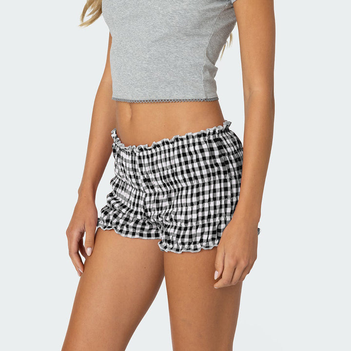 Damen Rüschen-Shorts im Vichy-Design Echo Archiv