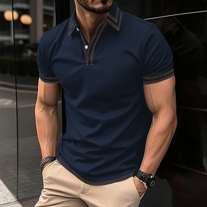 Stylisches Herren-Poloshirt mit trendigen Stickdetails Echoarchiv