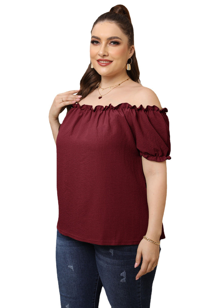Damen Off-Shoulder Oberteil mit Volant Echo Archiv