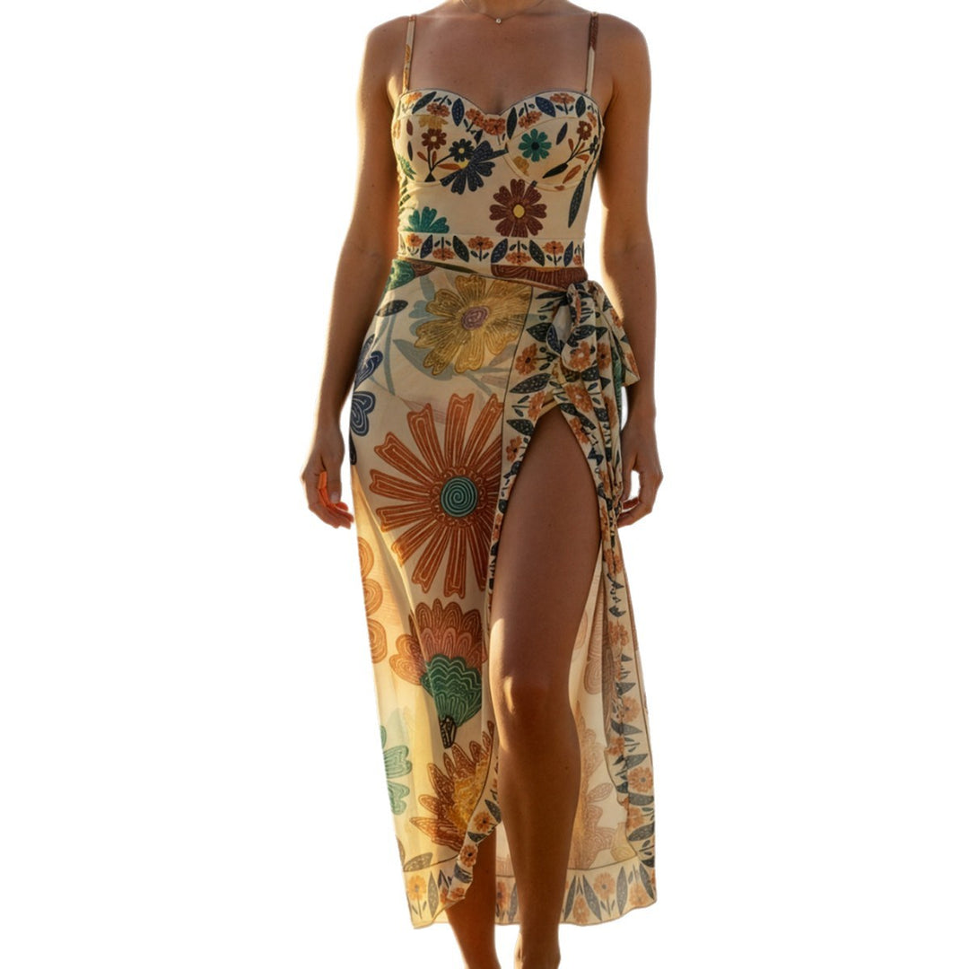 Damen Strandkleid mit verspieltem Blumendesign Echo Archiv