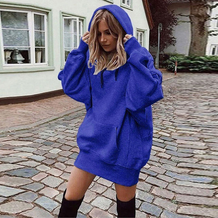Damen Oversize Kapuzenkleid mit Kängurutasche Echoarchiv