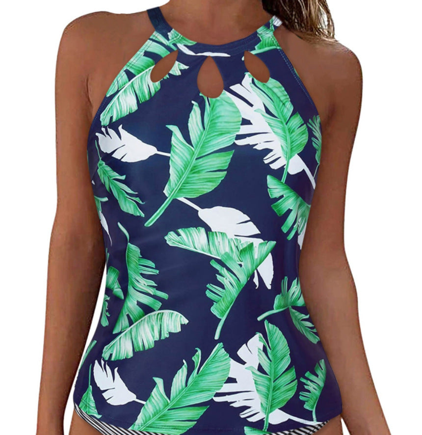 Damen Sportliches Tankini-Oberteil mit modischem Rundhalsausschnitt und Cut-Outs Echo Archiv