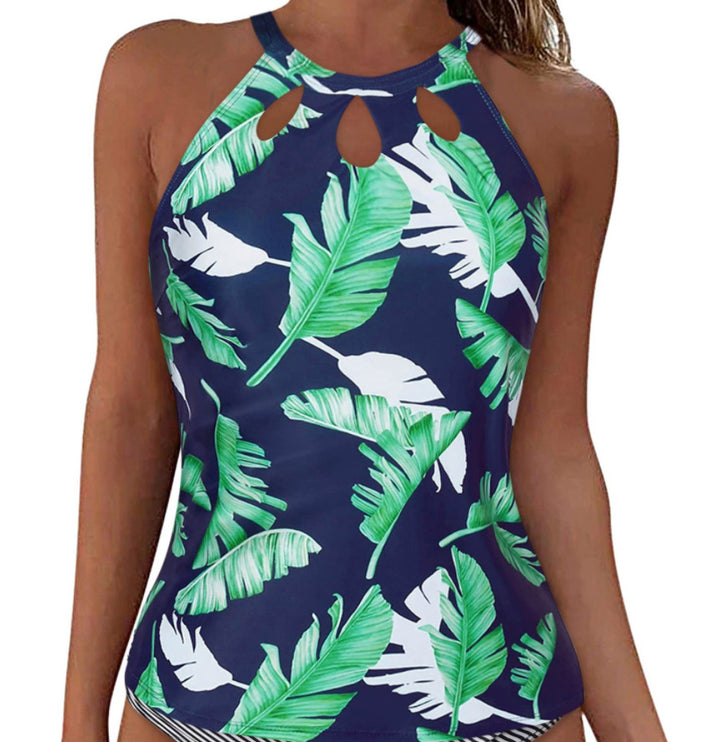 Damen Sportliches Tankini-Oberteil mit modischem Rundhalsausschnitt und Cut-Outs Echo Archiv