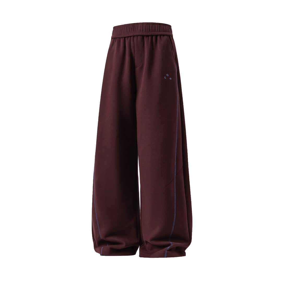 Unisex Weite Lounge-Jogginghose mit hohem Elastikbund und Kontrastnaht Echo Archiv