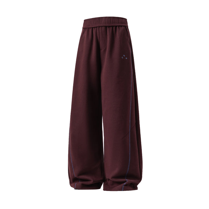 Unisex Weite Lounge-Jogginghose mit hohem Elastikbund und Kontrastnaht Echo Archiv