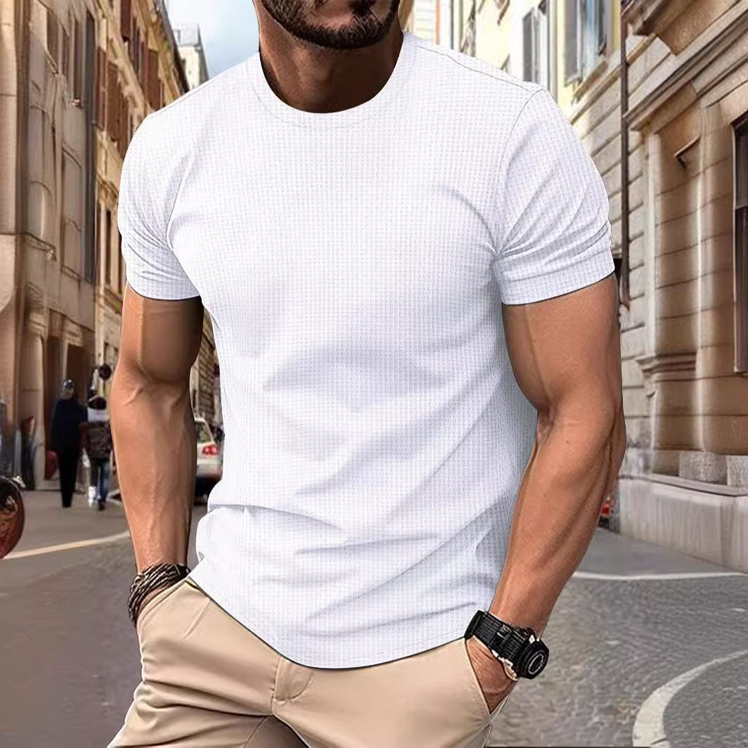 Herren Kurzarm-Basisschicht Fitness Top Echoarchiv