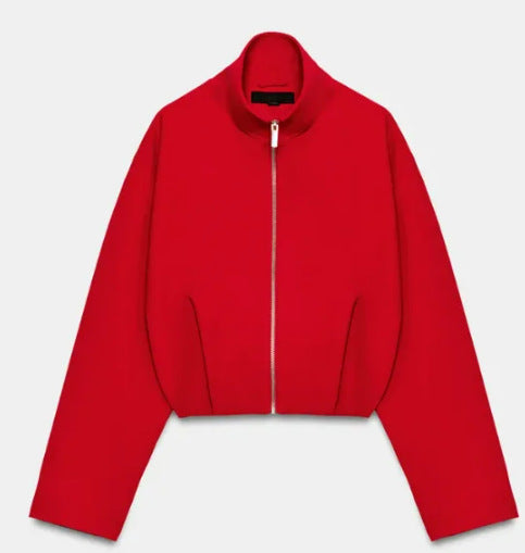 Damen Kurz geschnittener Boxy‑Blouson mit hohem Stehkragen und überschnittenen Ärmeln Echo Archiv