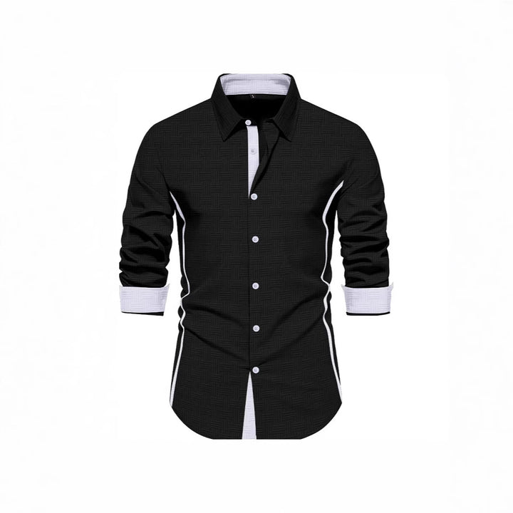 Herren elegantes und modernes Hemd mit strukturiertem Design Echoarchiv