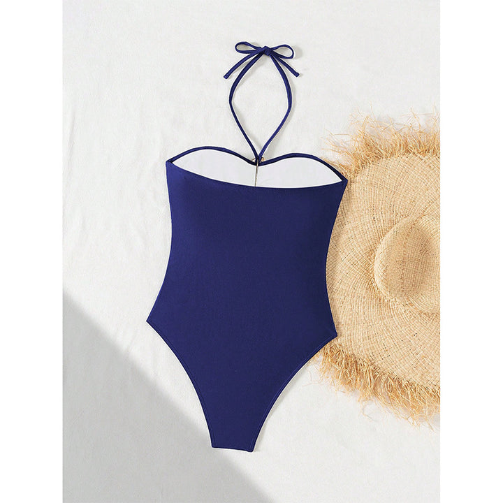 Damen Einteiler Badeanzug mit dekorativem Cut-Out und schmalen Trägern Echo Archiv