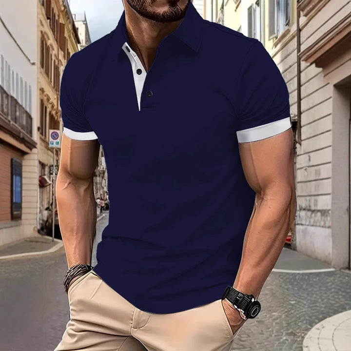 Herren Poloshirt mit modischem Kontrastdetail Echoarchiv