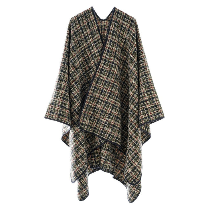 Damen Tweed-Cape mit V-Ausschnitt und Bouclé‑Struktur Echo Archiv