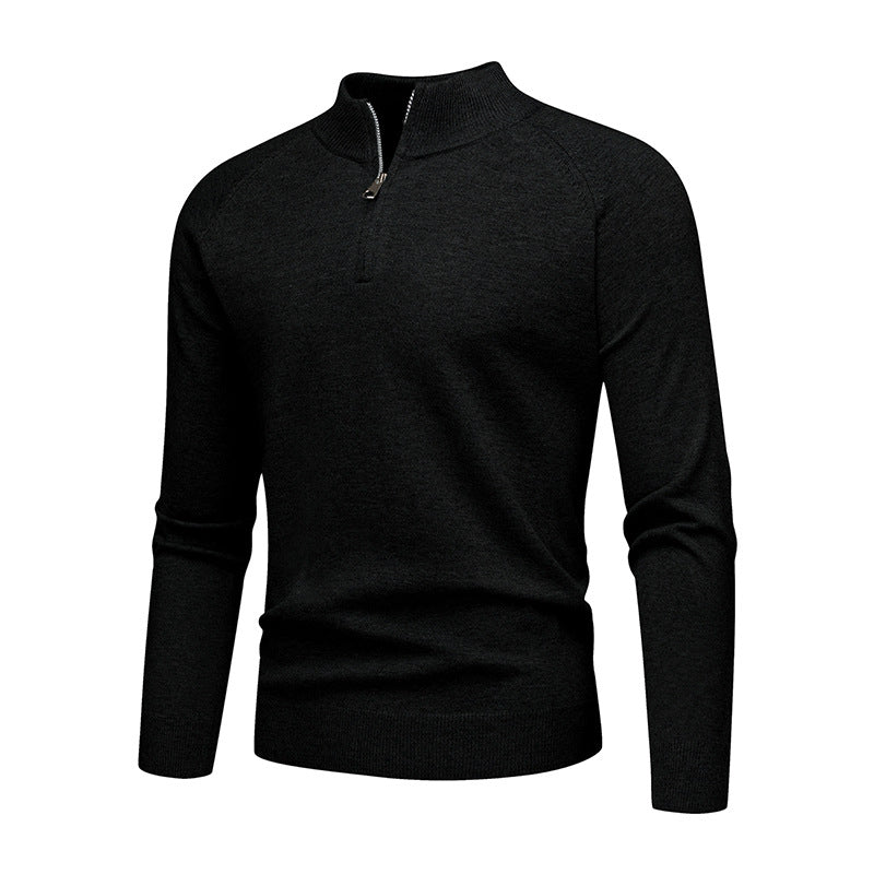 Herren modischer Pullover mit kurzem Reißverschluss Echoarchiv