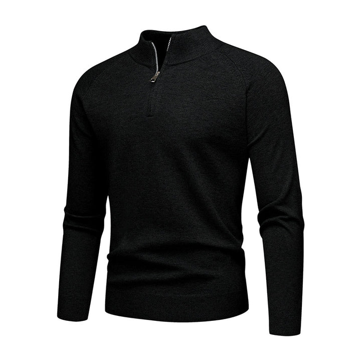 Herren modischer Pullover mit kurzem Reißverschluss Echoarchiv