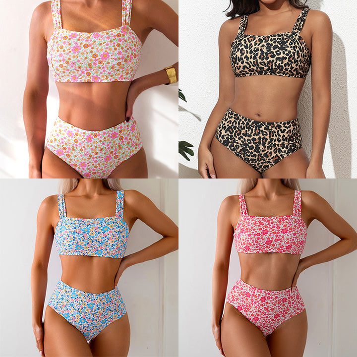 Damen Hochgeschnittener Tankini mit floralen Mustern Echo Archiv