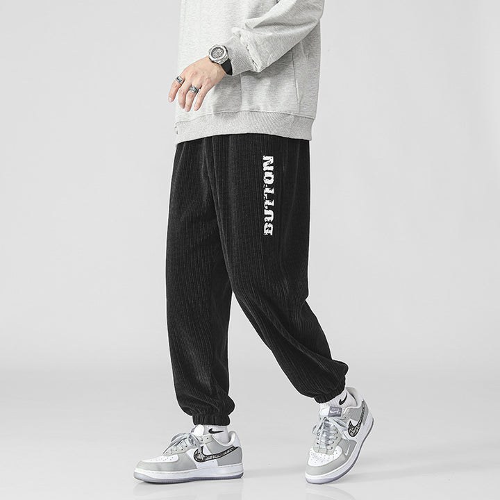 Herren Weiche Cord-Jogginghose im Relaxed-Fit mit elastischem Bund und Bündchen Echo Archiv