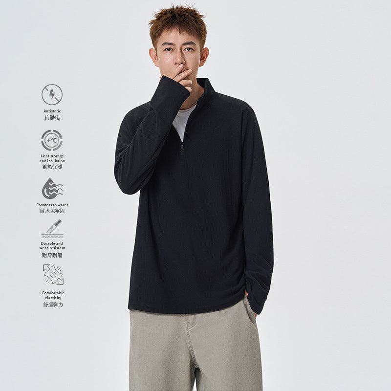 Herren Atmungsaktives Thermo‑Waffelshirt mit Halbzip und Raglanärmeln Echo Archiv