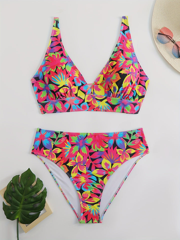 Damen Bikiniset mit auffälligem floralem Design und komfortablem Schnitt Echo Archiv