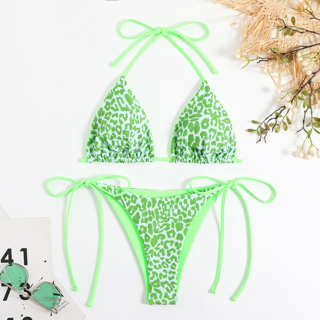 Damen Triangel-Bikini-Set mit aufregendem Leo-Muster Echo Archiv