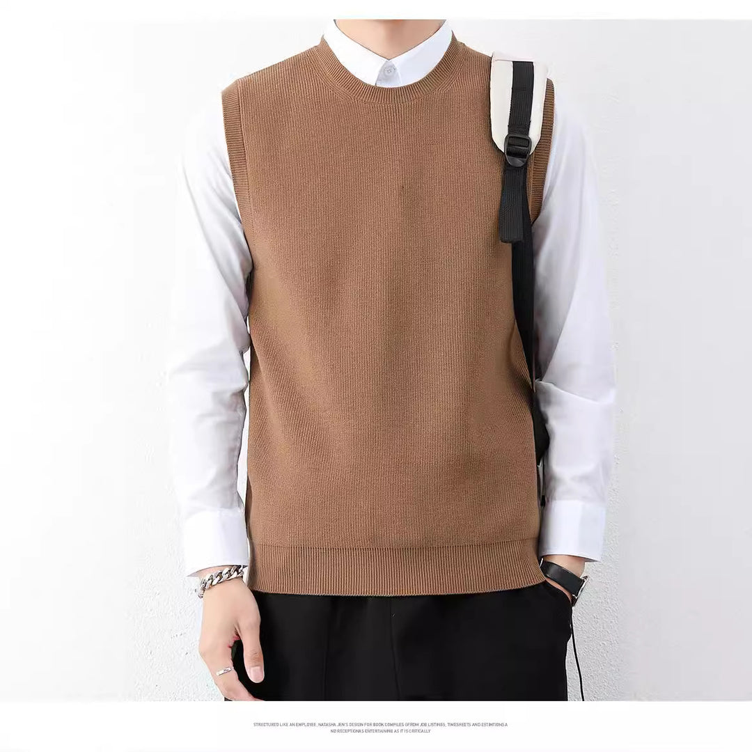Herren Strickweste mit modernem Feinstrickmuster und bequemer Passform Echoarchiv