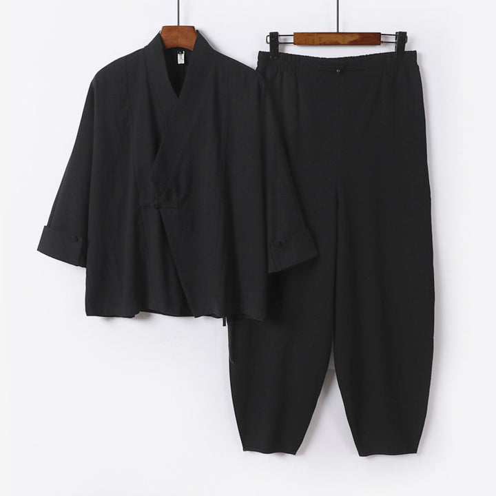 Herren Kimono-Jacken- und Haremshosen-Set Echoarchiv