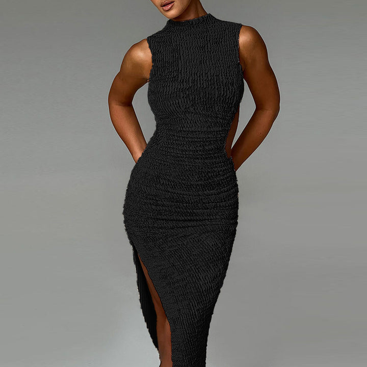 Damen figurbetontes Maxikleid mit raffinierten Cut-Outs und hohem Schlitz Echo Archiv