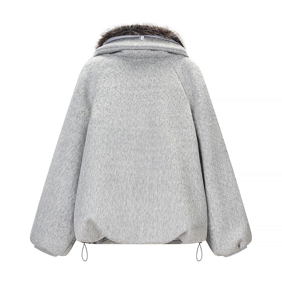 Damen Kurzjacke aus Kunstfell im Oversize‑Cut mit voluminösem Webpelzkragen Echo Archiv