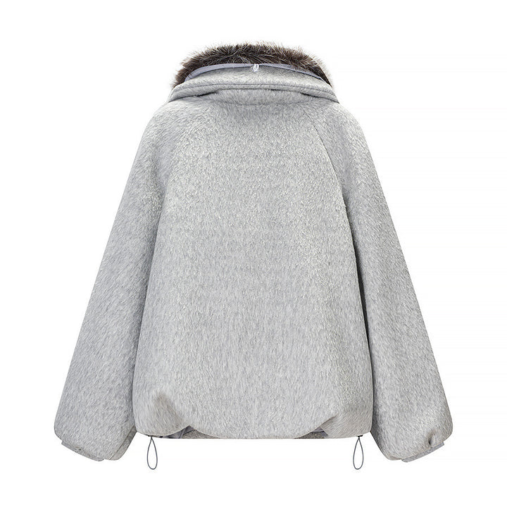 Damen Kurzjacke aus Kunstfell im Oversize‑Cut mit voluminösem Webpelzkragen Echo Archiv