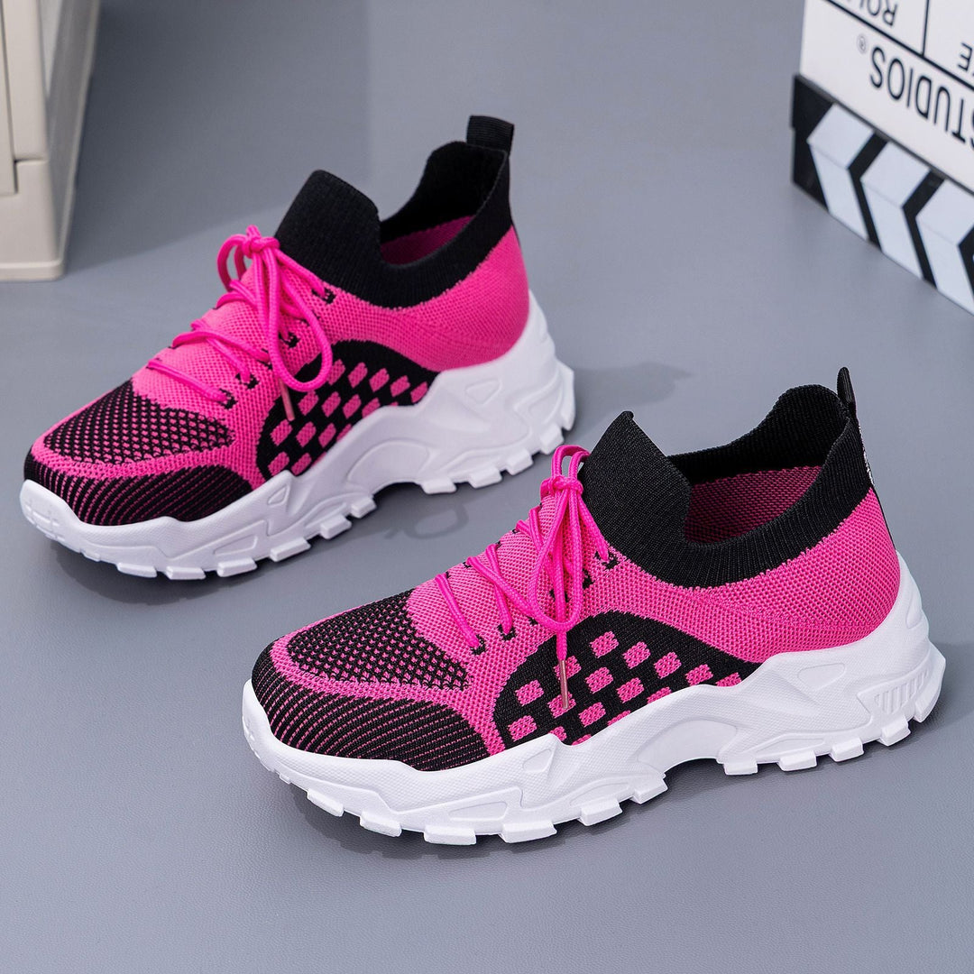 Damen Sportliche Sneaker mit atmungsaktiver Strickoberfläche und flexibler Sohle Echo Archiv