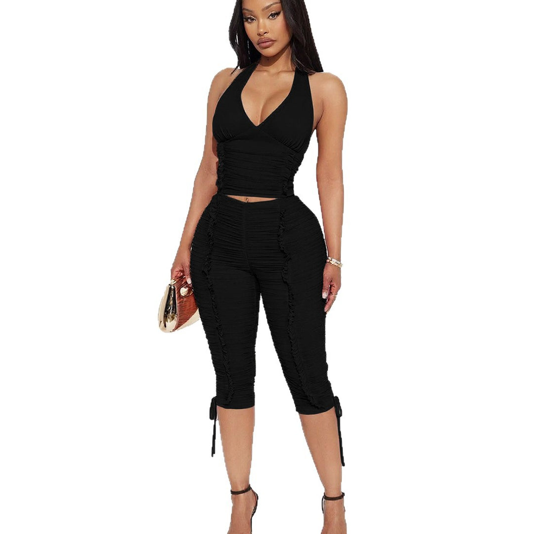 Damen Jumpsuit mit raffinierten Raffungselementen und stilvollen Bindebändern Echo Archiv