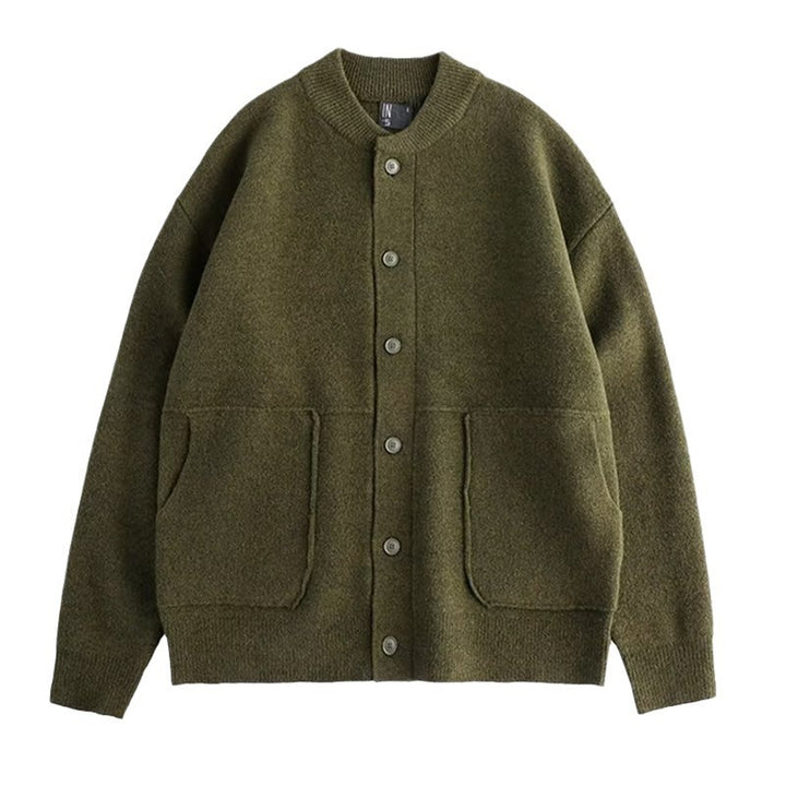 Herren Lässige Strickjacke mit Knopfleiste Echoarchiv