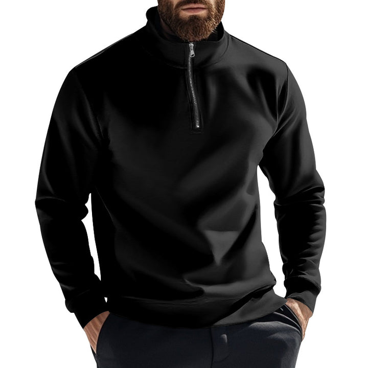 Herren nan thermischer Halbzip-Pullover mit Stehkragen und wärmendem Fleece-Innenfutter Echo Archiv