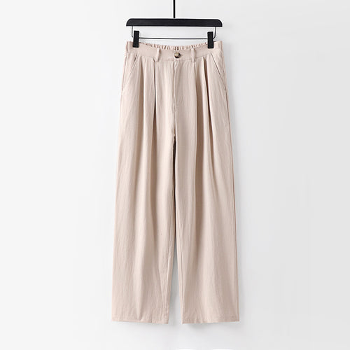 Damen weite Hose mit hoher Taille und Bundfalten Echoarchiv