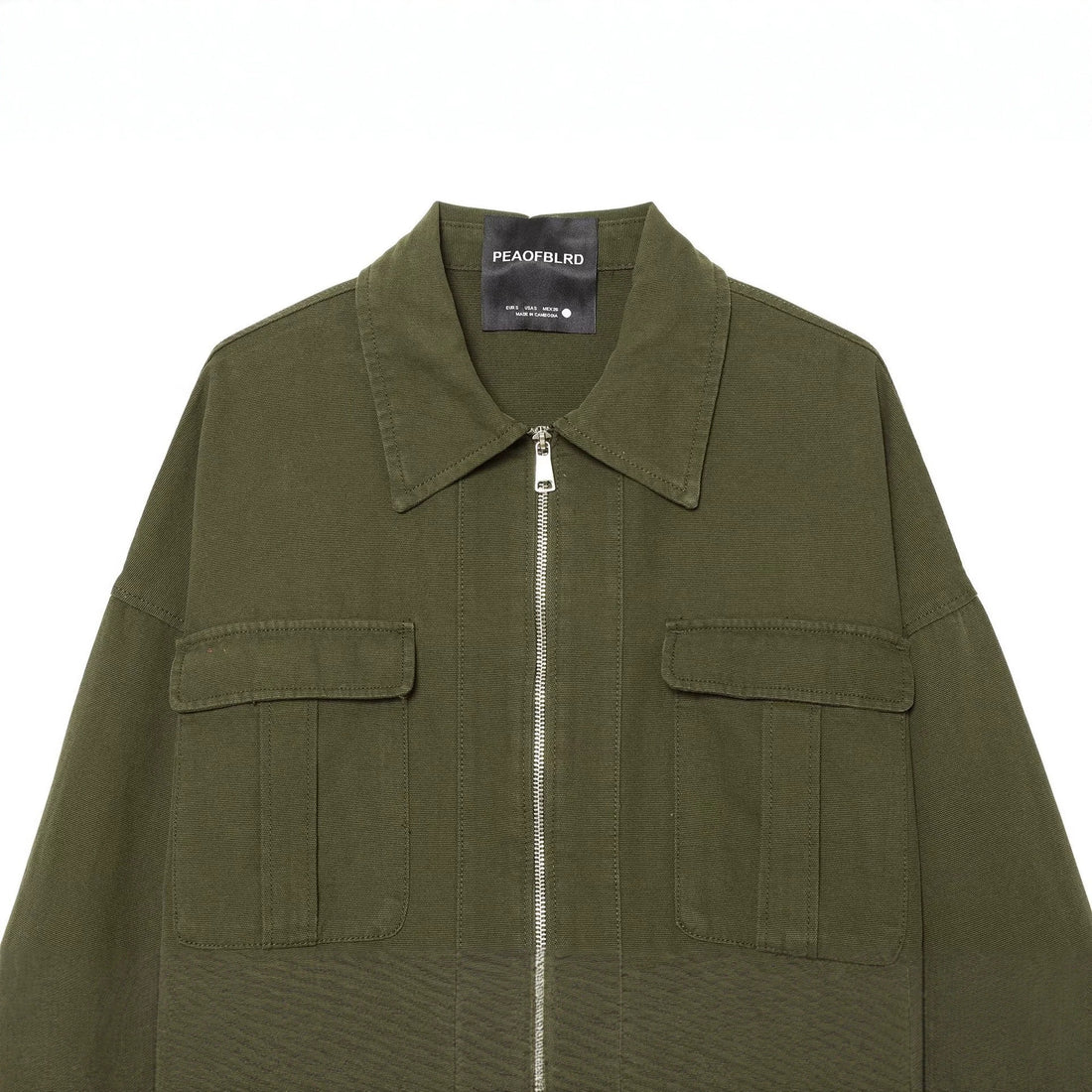 Damen Kurzer Utility‑Blouson mit Frontreißverschluss, Pattentaschen und Taillenraffung Echo Archiv