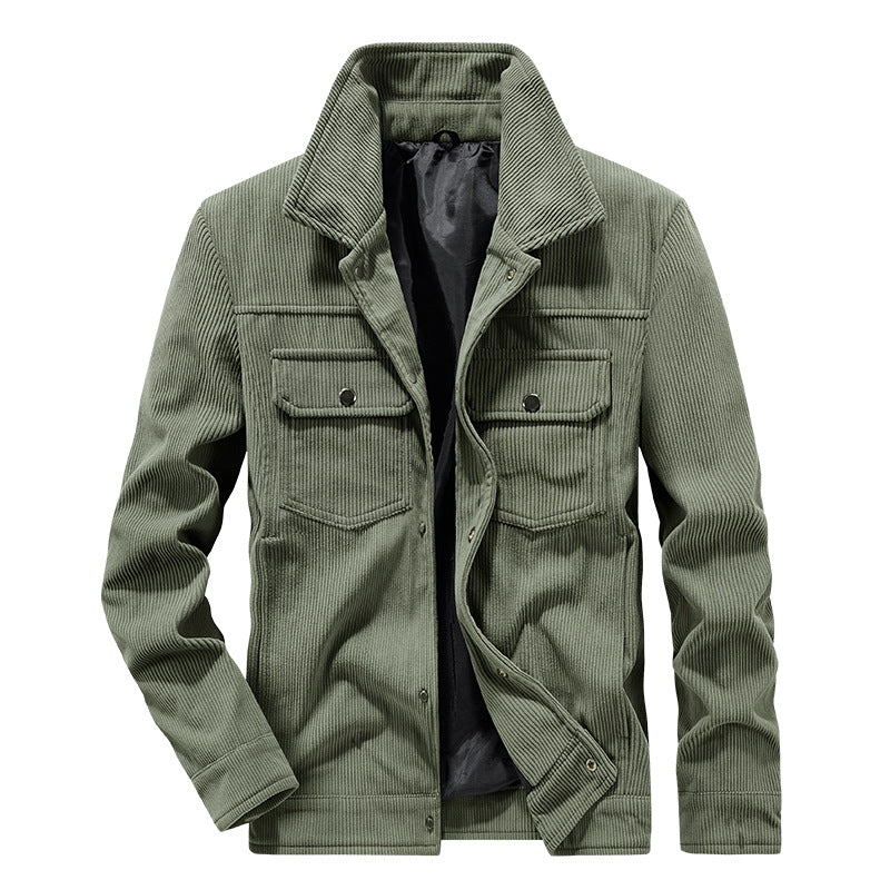 Herren Lässige Cordjacke mit praktischen Brusttaschen Echo Archiv