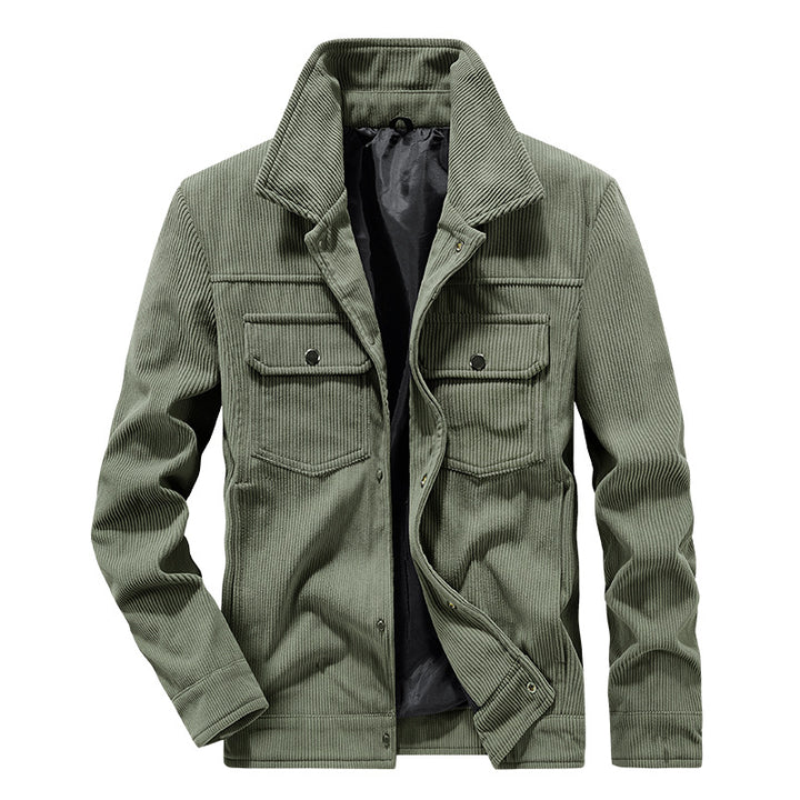 Herren Lässige Cordjacke mit praktischen Brusttaschen Echo Archiv
