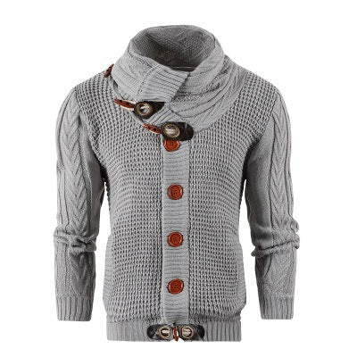 Herren Strickjacke mit Schalkragen und Holzknöpfen Echoarchiv