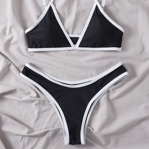 Damen Triangel-Bikini mit kontrastierenden Details Echo Archiv