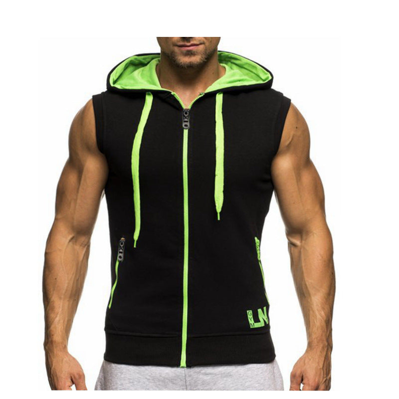 Herren Sportliches Kapuzen-Sweatshirt ohne Ärmel mit innovativem Design und praktischen Taschen Echoarchiv