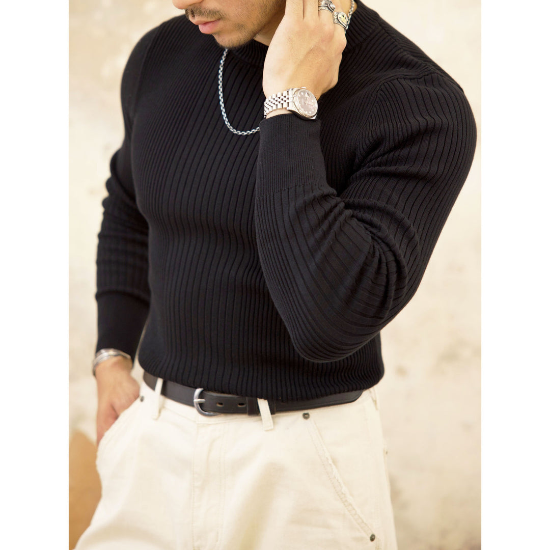 Herren Modischer Rippstrickpullover Echoarchiv