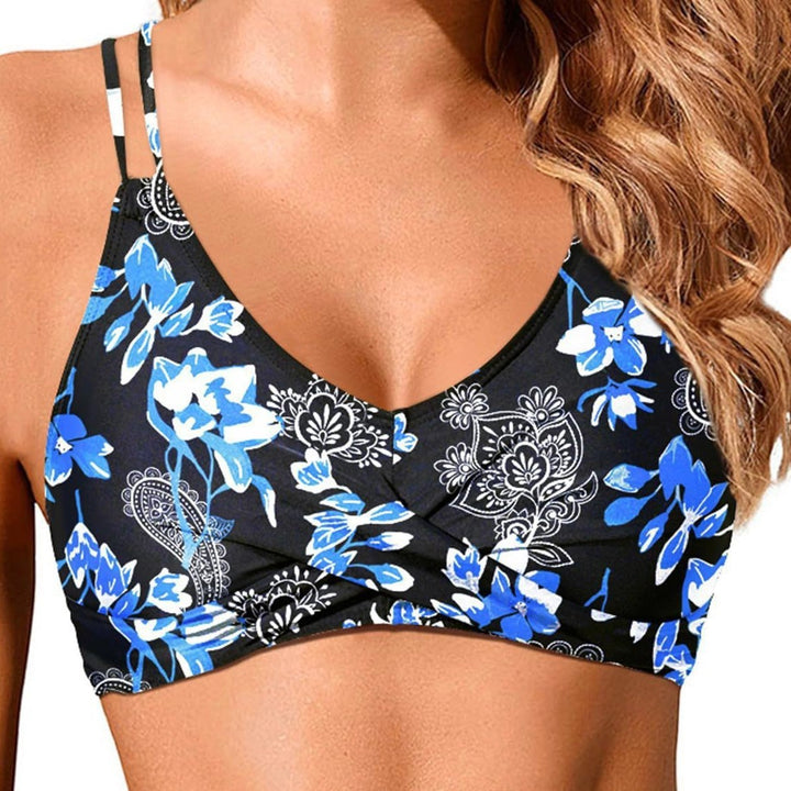 Damen Sportliches Bikinioberteil mit raffiniertem Wickeldesign Echo Archiv