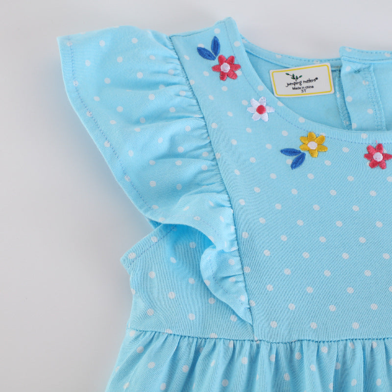Mädchen Baumwollkleid mit niedlichen Meerjungfrauenapplikationen Echo Archiv
