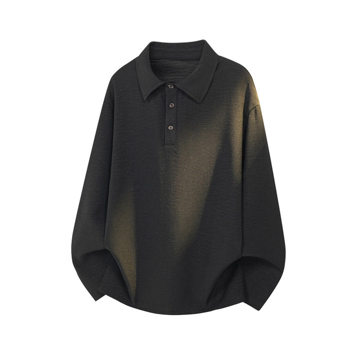 Herren Casual Polo-Pullover mit Stehkragen Echo Archive