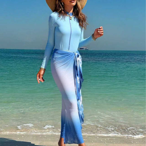 Damen Langärmliger Surfsuit mit Wickelrock Echo Archiv