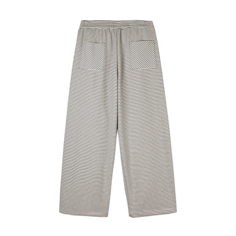 Damen Culotte-Hose mit weitem Bein, hohem Bund und feinem Streifenmuster Echo Archiv