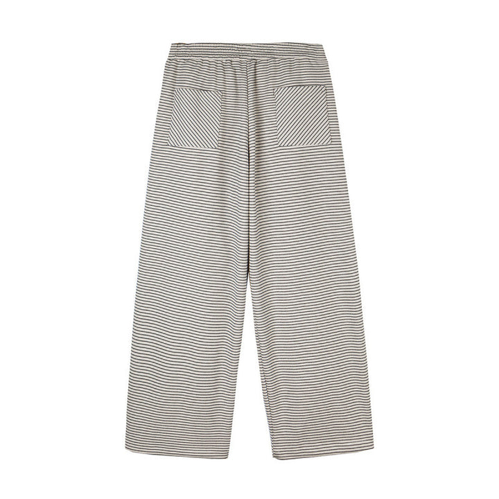 Damen Culotte-Hose mit weitem Bein, hohem Bund und feinem Streifenmuster Echo Archiv