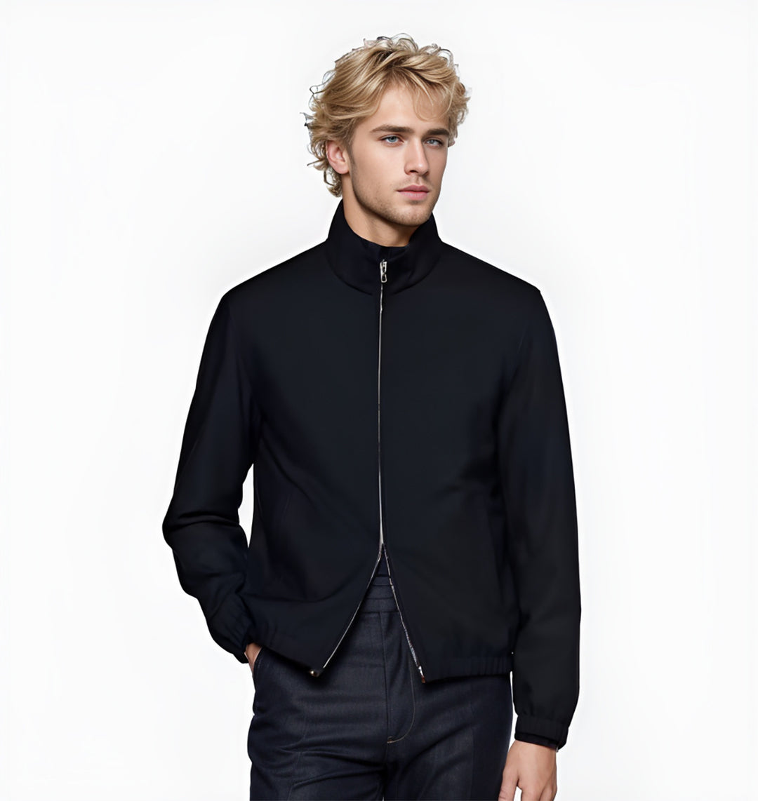 Herren leichte Übergangsjacke mit hohem Kragen Echoarchiv